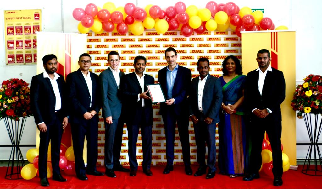 Left to Right: Buddika Perera (Deputy Manager Operations IWS, DHL Global Forwarding LK), Ahamed Ur Rahman (COO DHL Global Forwarding LK), Niki Frank (CEO DHL Global Forwarding South Asia), Shan Nanayakkara (Country General Manager Bureau Veritas Sri Lanka), Fabian Rybka (Cluster Head for BD, LK, MV, NP, BT), Deepal Ariyarathna (Head of IWS, DHL Global Forwarding LK), Yishani Abeysuriya (CFO DHL Global Forwarding LK), Gayan Balachandra (National Sales Manager Bureau Veritas Sri Lanka).